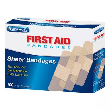 1"x3" Sheer Bandages, 100/box 90331