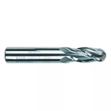 3.5 mm Dia. x 4 mm Shank x 12 mm DOC x 51 mm OAL, Carbide AlTiN, 4 Flute, Ballnose End Mill Series/List #5965T MT3291285