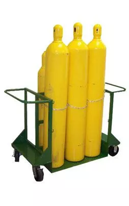 6 High Pressure Cylinders Carrier, Wheels SC-25, 26, Weight 115# CT-6
