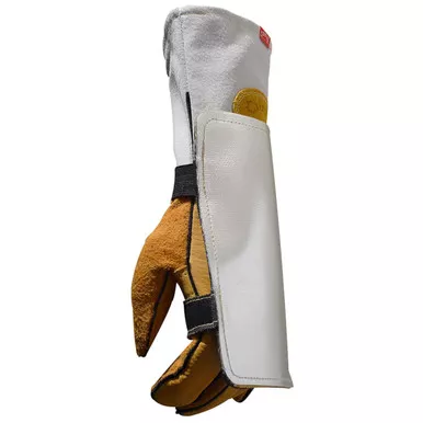Aluminized Glove Protector, Two Straps, 3 Layers, 6"W X 8"H Welders Gloves - OS Silver EA 60723