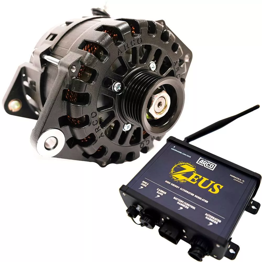 ARCO Zeus A275L 3.15 Alternator w/Isolated Ground, Terminal Block & Zeus High-Energy Alternator Regulator