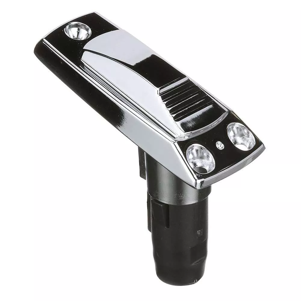 Attwood Rectangle 2-Pin Base f/Angled Pole – Zamak