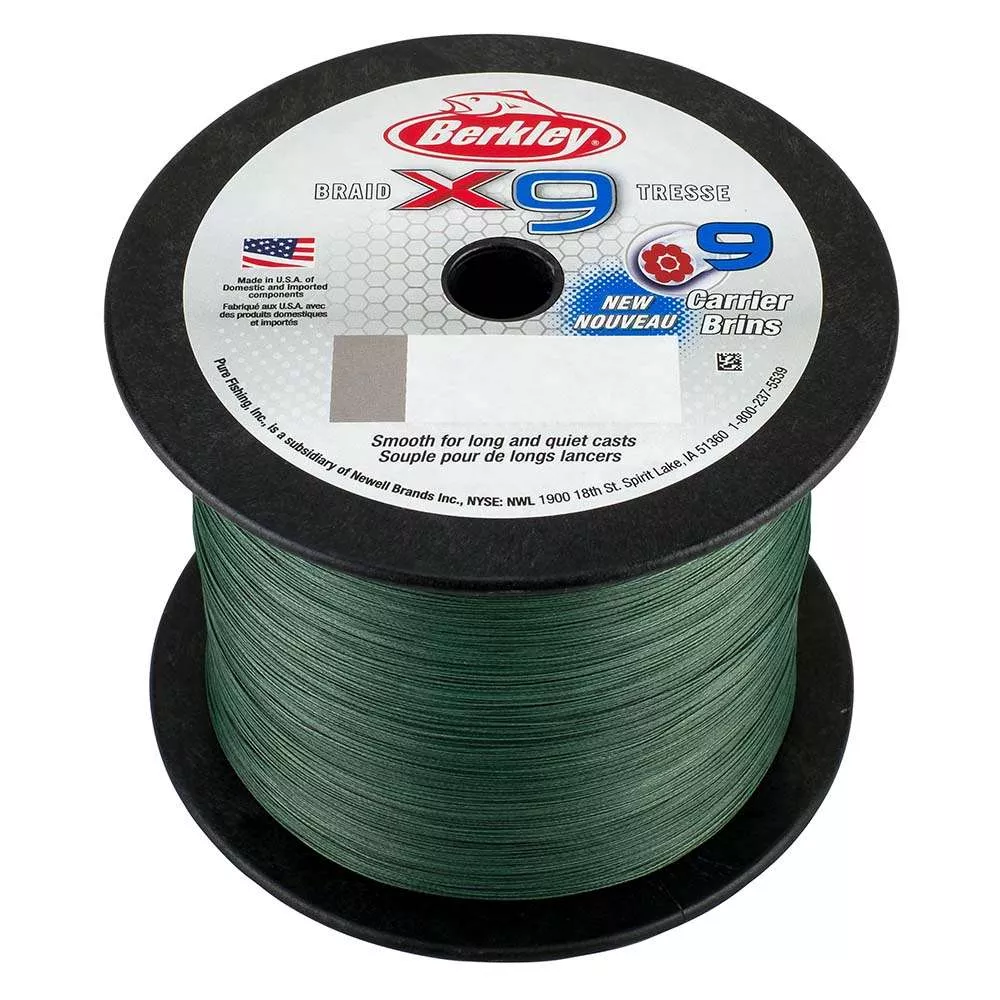 Berkley x9 Braid Low-Vis Green – 100lb – 2188 yds – X9BBK100-22