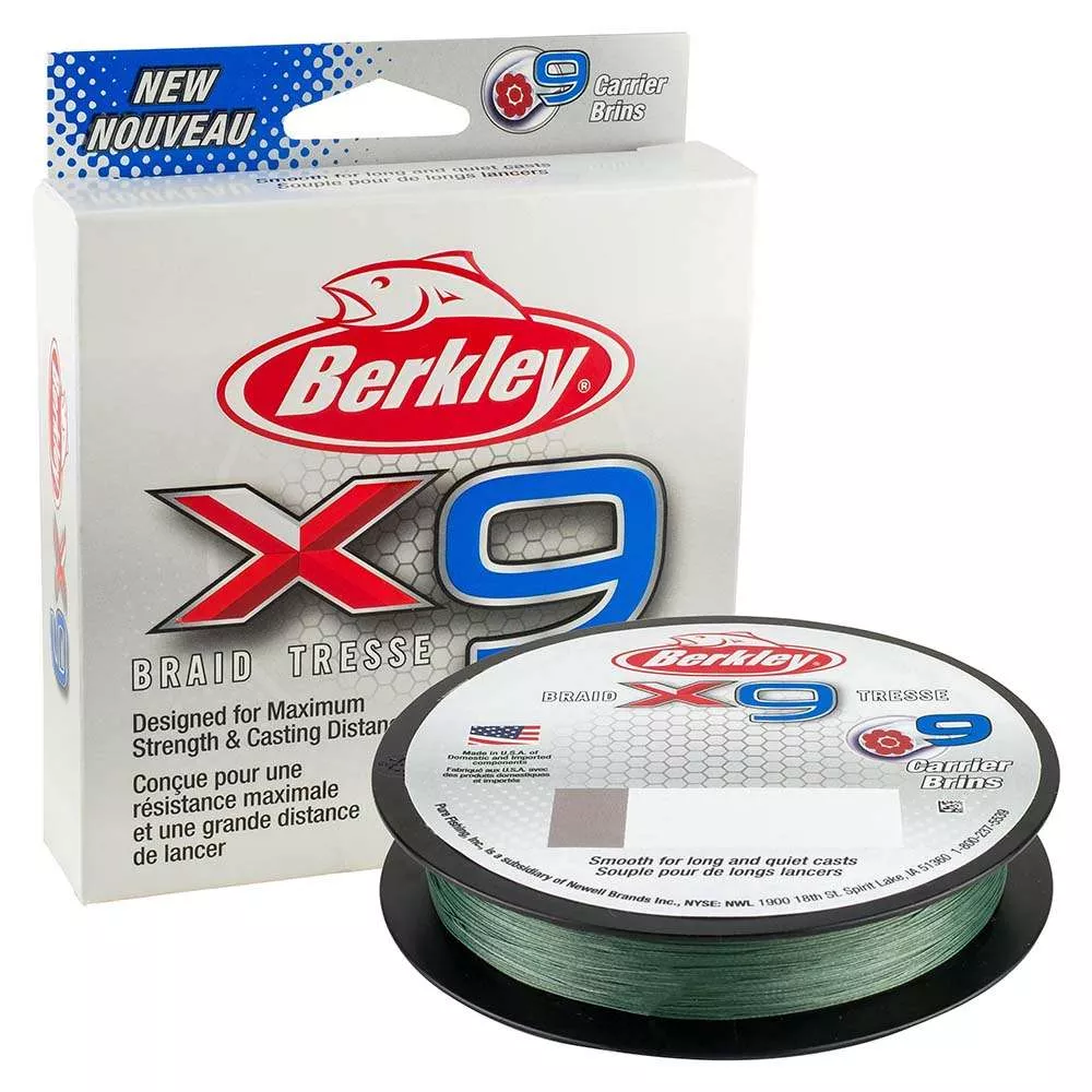 Berkley x9 Braid Low-Vis Green – 65lb – 164 yds – X9BFS65-22