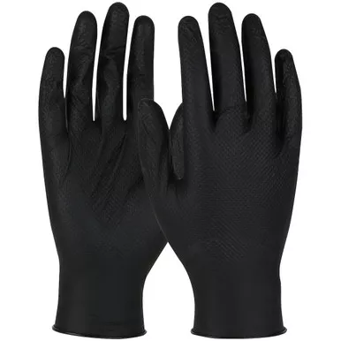 Black Nitrile Disposable 9" Powder Free Glove - Size L, Black, CE Gloves, 1 Case JTB09L