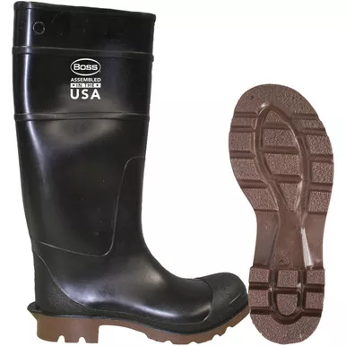 Black, Size 12 - Size 12, Black 1 Pair - Rain Boots 2KP345312