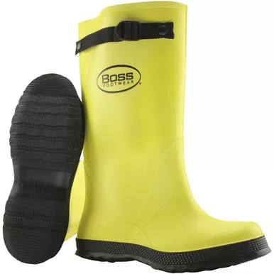 Boss 17" Over-The-Shoe Waterproof Slush Boot, Yellow Plain Toe - 13 Yellow PR 384-881/13