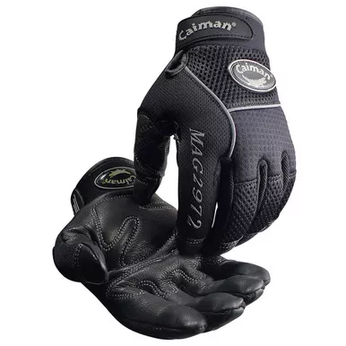 Caiman, Premium Deer Grain Padded Palm Multi-Activity Gloves - XS Black PR 2972-2