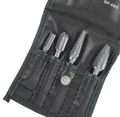 Carbide Burr 4 Piece Set For Ferrous Materials SP-4BS