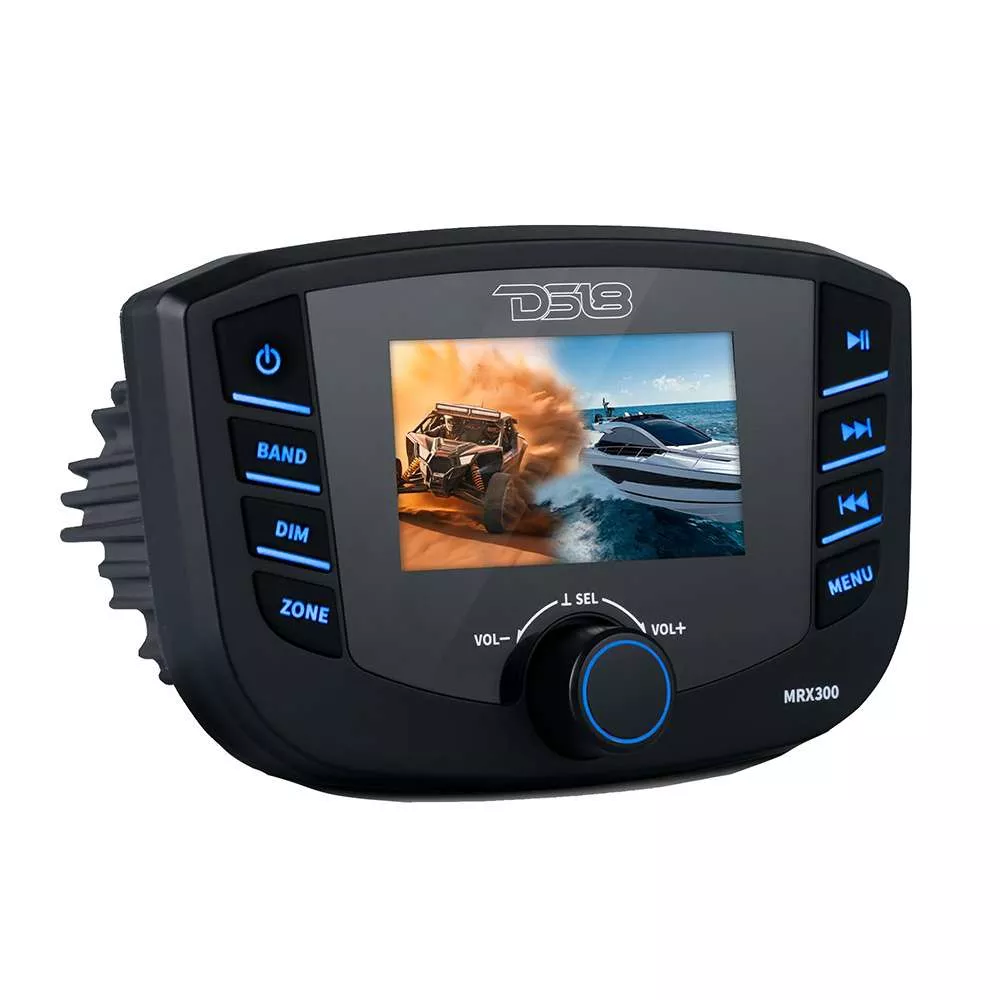 DS18 Marine Headunit TFT Screen – 3 Zones – 4V Output – Bluetooth – RDS 4×50 Watts