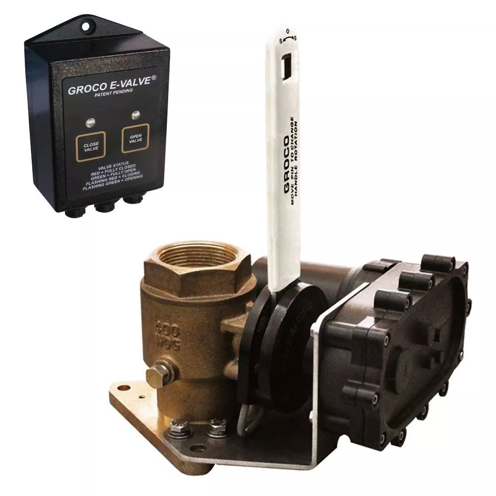 GROCO 3″ Bronze Electric Flanged Seacock – 12V