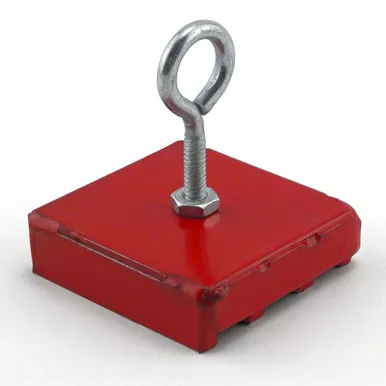 Heavy-Duty Holding and Retrieving Magnet - 2.0'' L x 2.0'' W x 0.562'' H¸ 40 lbs. pull 37010B