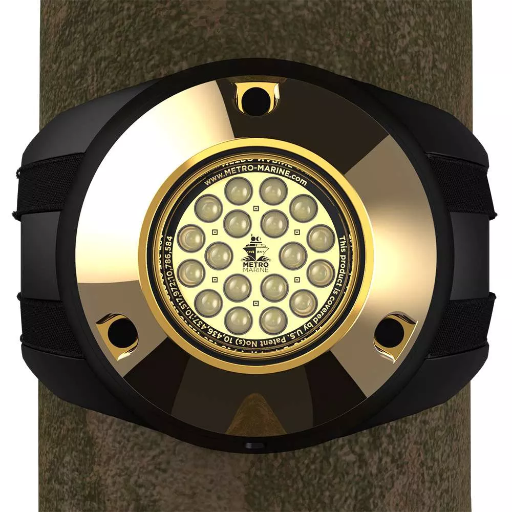 Metro Marine High-Output Piling Mount Underwater Light w/Intelligent Monochromatic LED's – Green, 90° Beam