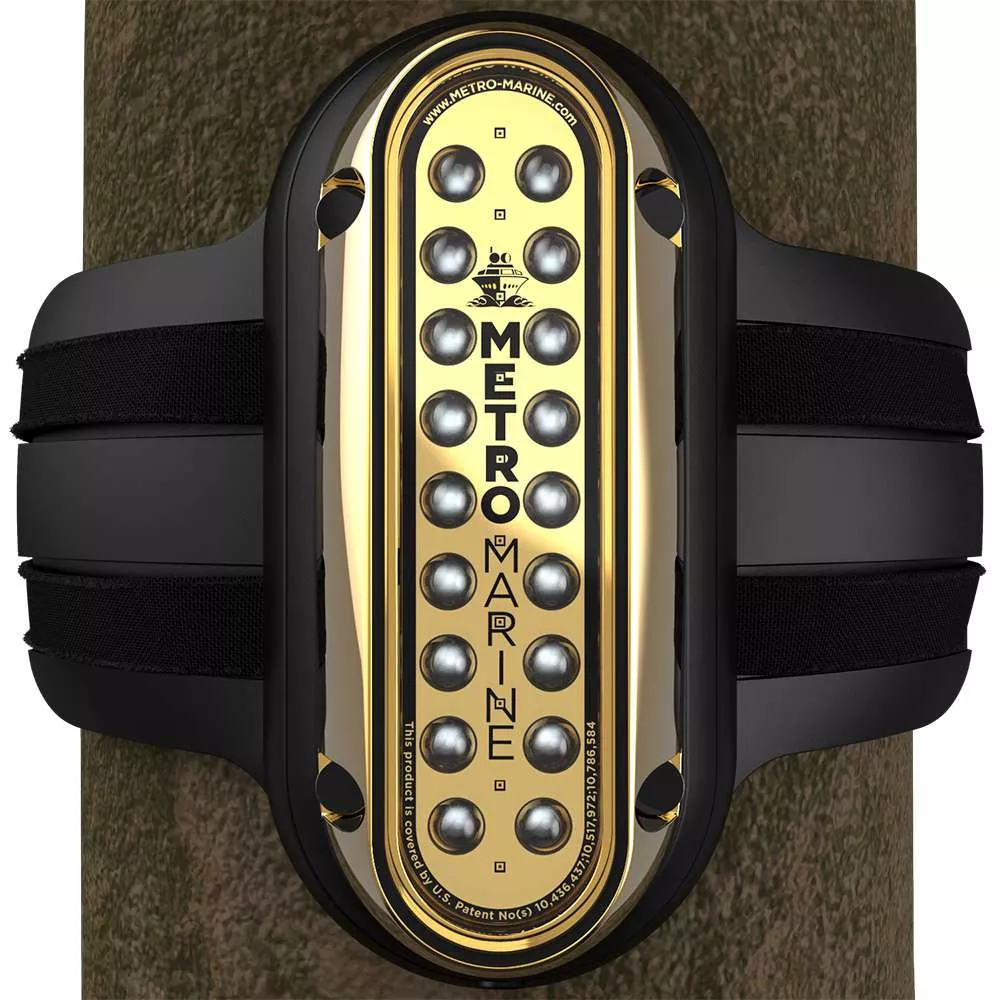 Metro Marine High-Output Vertical Piling Mount Light w/Intelligent Monochromatic LED's – Aqua, 90° Beam
