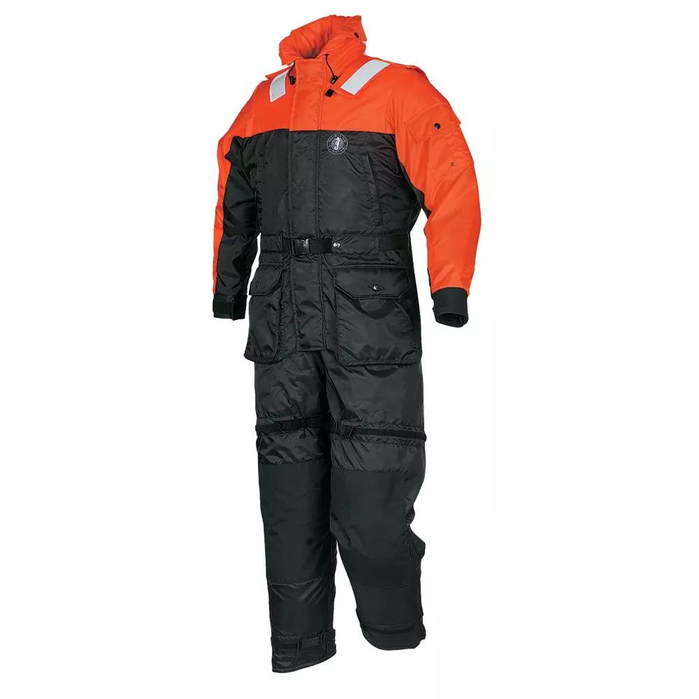 Mustang Deluxe Anti-Exposure Coverall & Work Suit – Orange/Black – Small