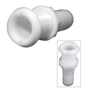 Perko 1-1/8" Thru-Hull Fitting for Hose Narrow Flange - Plastic - P/N 0301DP6A